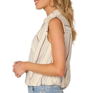 Liz Claiborne women's Striped Sleeveless Blouse size L